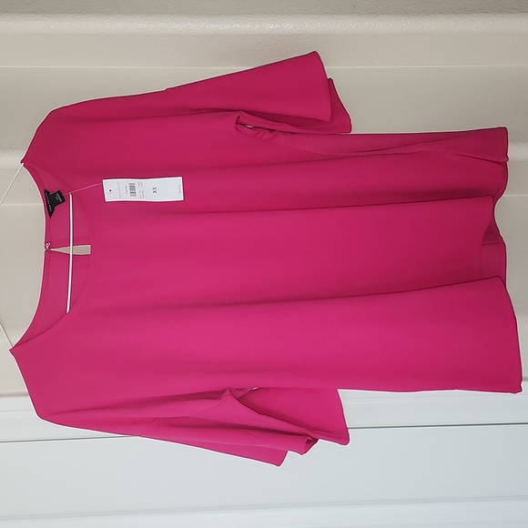 NWT ANN TAYLOR Flutter Sleeve Top Blouse Pink Size XS - Picture 1 of 10